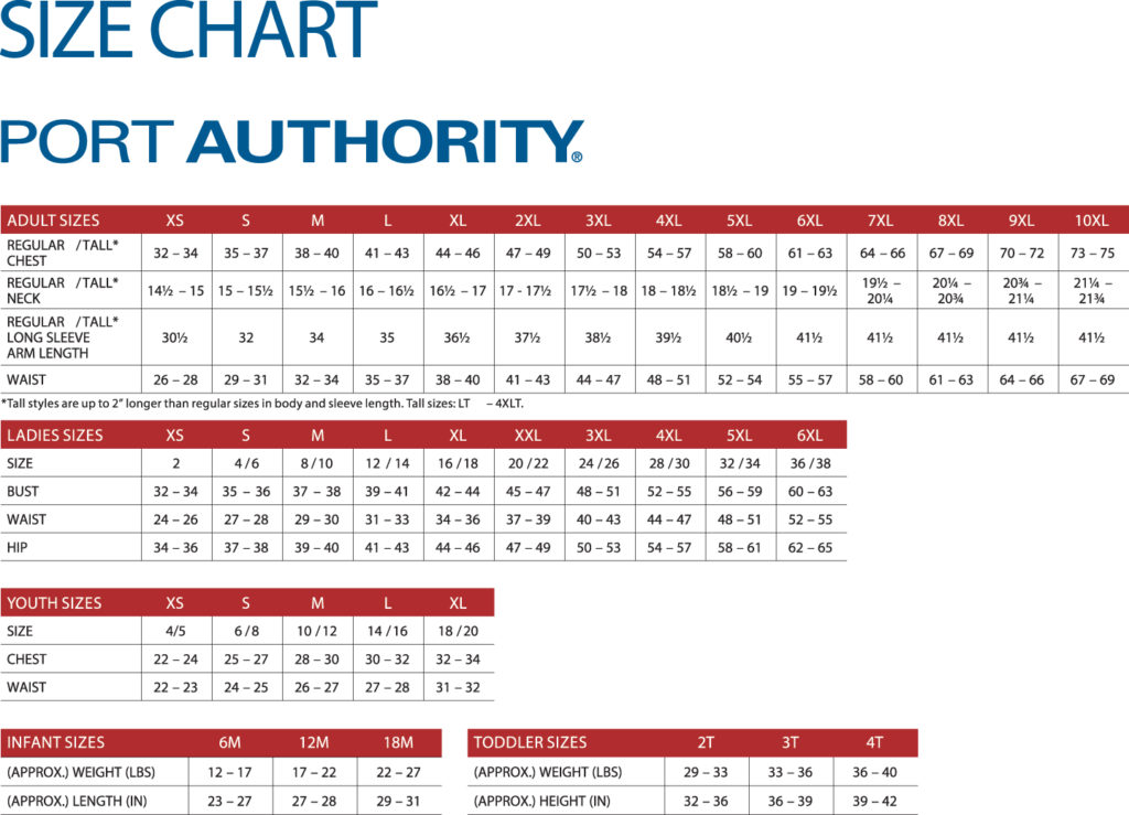 port-authority-size-chart-h-l-team-sales